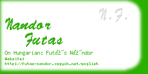 nandor futas business card